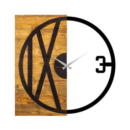 Wallity Wooden Clock 24 Nogal y Negro